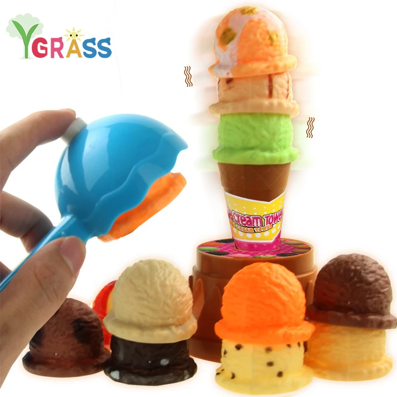 

Ice Cream Stack Up Play Tower Educational Toys Kids Cute Simulation Food Toy Children Ice Cream Pretend Play Desk Game