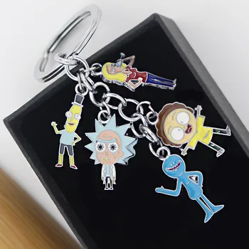 

Rick and Morty Jerry Beth Summer Pickle Rick Mr.Meeseeks Action Figures Keychain Ring Toys for Adults 2019 New Rick and Morty Figures Pickle Rick Morty Figurines Key Ring Chain for Bags Pendant