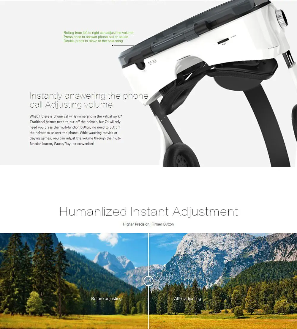 3D очки BOBOVR Z4 Google Cardboard виртуальной реальности Смарт очки VR Box все в одном VR гарнитура для 4,0-6,0 дюймов телефона