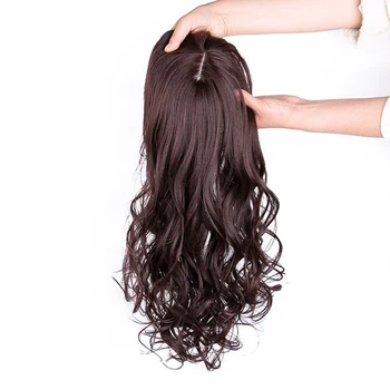 Natural Wave Women Synthetic Hair Topper Light One-piece Hair Extension with Bangs High Temperature Fiber Clip-in Hairpieces 5