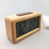 Wooden Digital Display Electronic Alarm Clock Temperature Monitor for Home Use Living Room Table Clock Decoration ► Photo 3/6