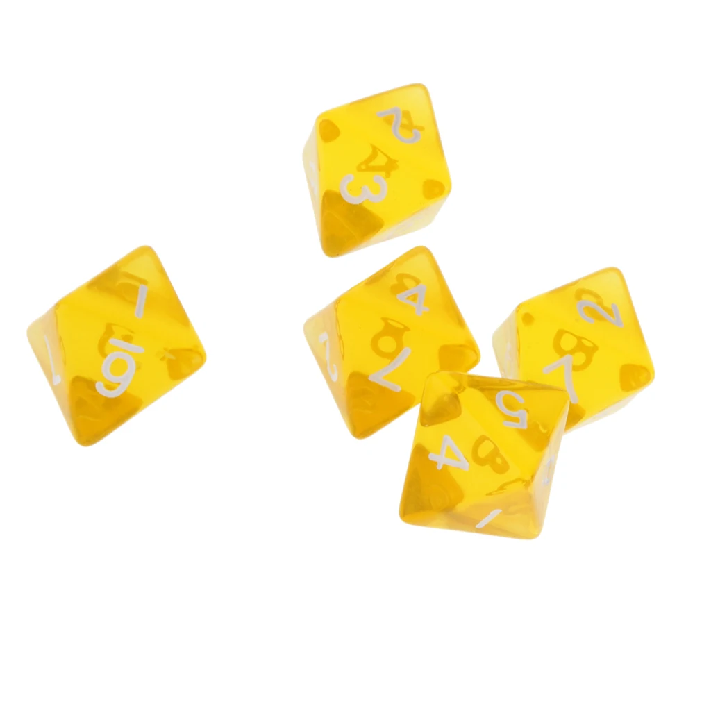 25x взрослые TRPG игральные кости драгоценные камни d8 15 мм многогранные для MTG ролевые игры Accs