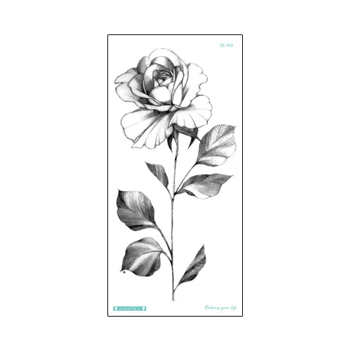 Black Rose Flower Bouquet Tattoo Sticker Beauty Lover Fans Temporary Body Art Tattoo Design Valentines Gift Arm Leg Chest Makeup Temporary Tattoos Aliexpress