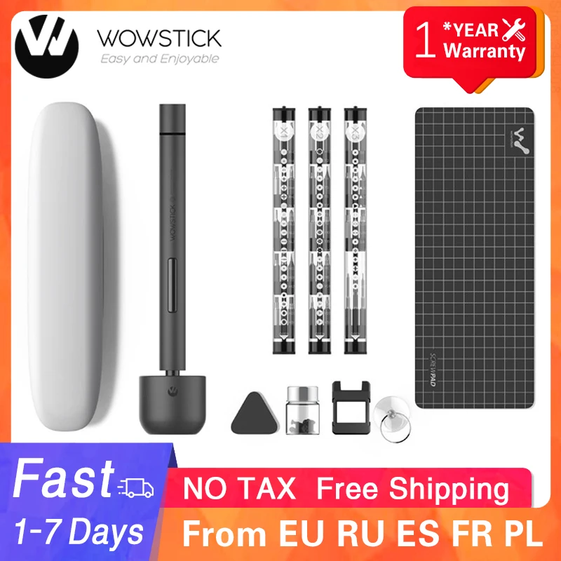 Wowstick 1F Pro Mini Precision Electric Screwdriver Set Cordless Rechargeable Screwdriver with LED Light Repair Tool Kits