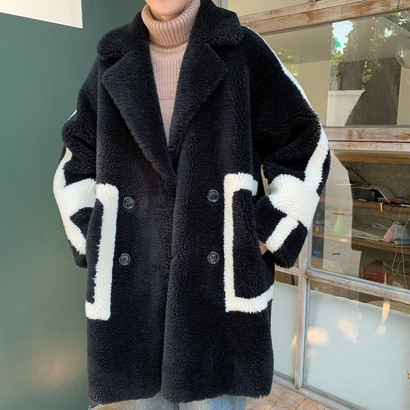 Men Long Coat Wool Plush Jackets chaqueta cuero hombre Men Winter Fleece Fur Fluffy Coat Jackets Jumper Outwear Oversized Warm Men Long Coat Wool Plush Jackets chaqueta cuero hombre Men Winter Fleece Fur Fluffy Coat Jackets Jumper Outwear Oversized Warm