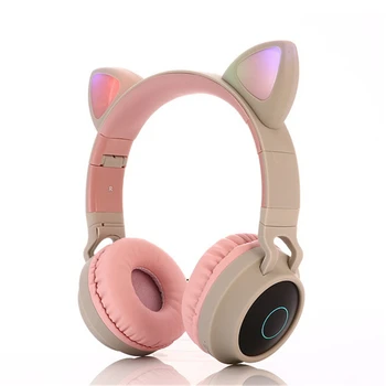 

Cat Ear LED Bluetooth Headphone Bluetooth 5.0 Kids Headphones Glowing Light Handsfree Headset Gaming Earphones with Retail Box