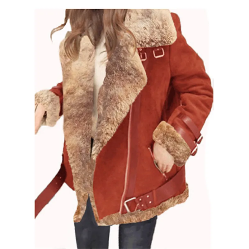 

Winter jacket women gray black army green plus size tops coat 2019 Europe and America new lapel Plus velvet warmth jacket LR639