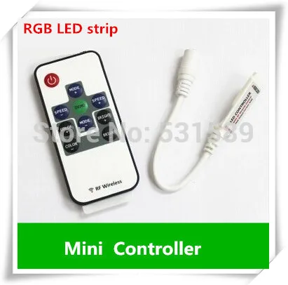 

Wholesale100pcs DC 5V-24V 12A / 3 channels Mini Wireless RF RGB LED strip Controller by DHL