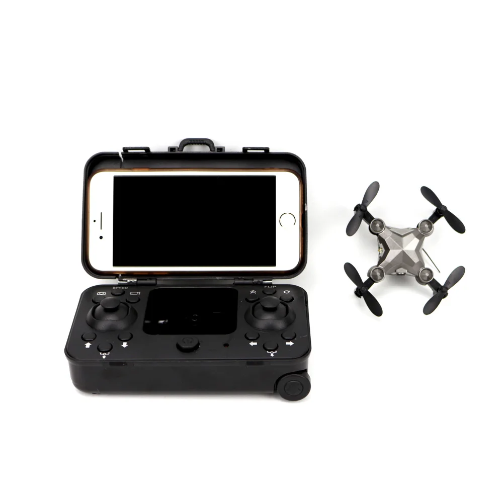 Hotty Toy DH120 2,4G 4CH 0.3MP wifi FPV камера портативный Дрон RC Квадрокоптер чемодан стиль мини радиоуправляемое НЛО Карманный Дрон для детей RTF