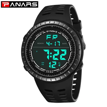 

PANARS Attractive Sports Watch Men Shock Military Watch Digital Men Waterproof Week Second Hand 12/24 Hour System cronometro