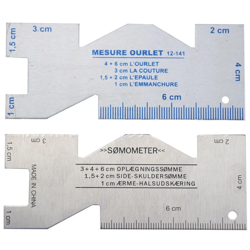 Präzision Naht Messung Gauge Metall Quilten Schneider Lineal Vorlage Nähen Lineal Für DIY Patchwork Quilten Handwerk Zubehör – Detail 9