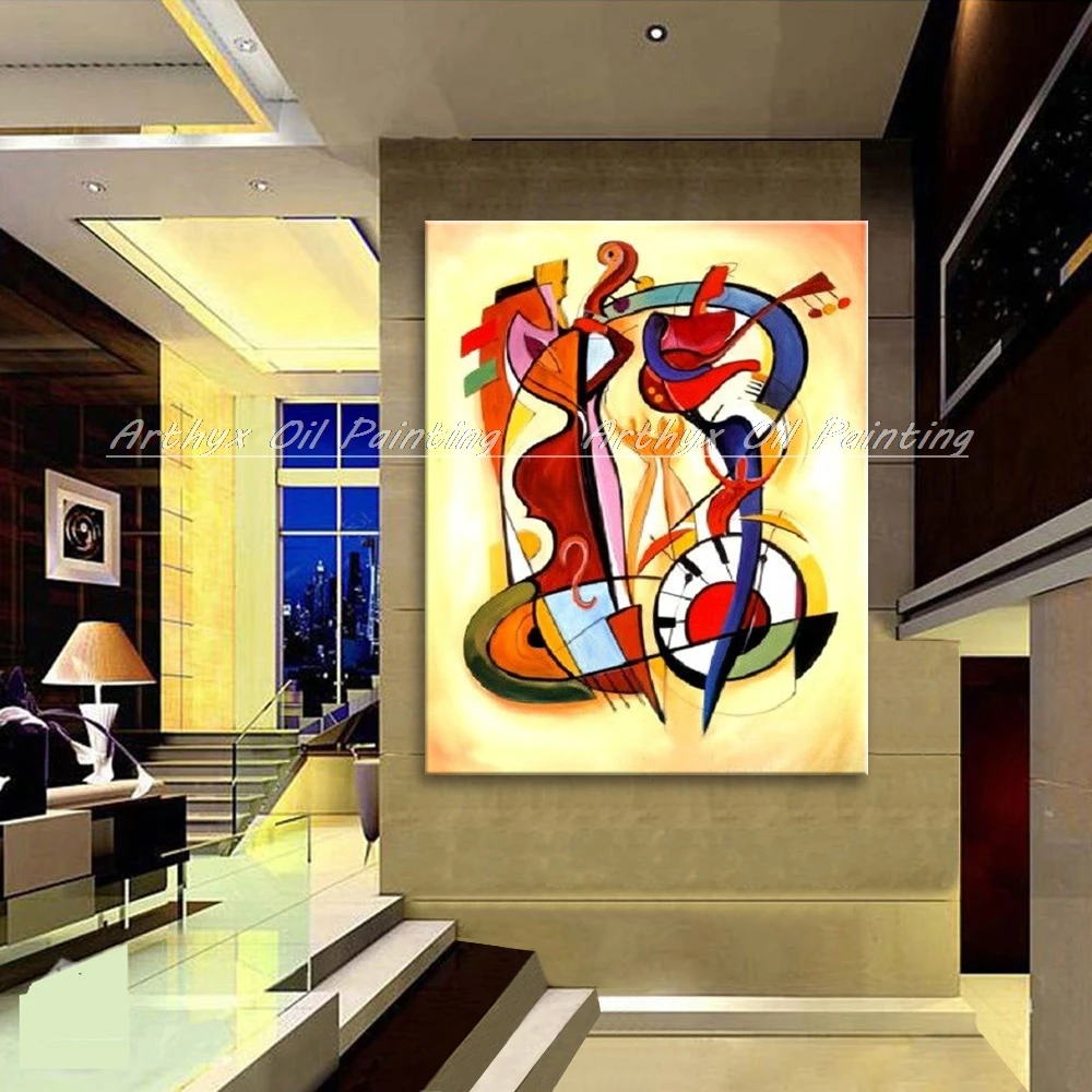 Картины Arthyx ручная роспись Современное абстрактное искусство безумное