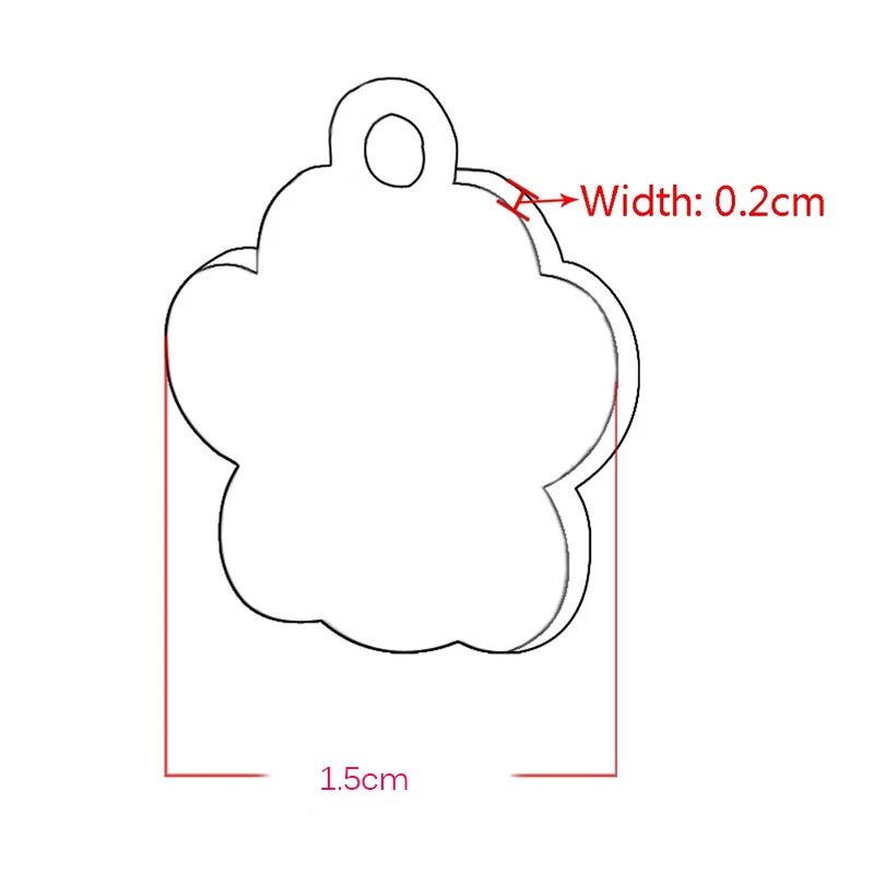 1 шт. подвески в форме лапы аксессуары для домашних животных собак сплав ID метки