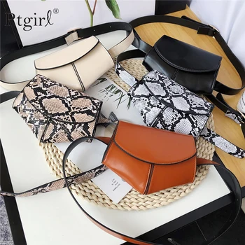 

Women Serpentine Fanny Pack Ladies New Fashion Waist Belt Bag Ptgirl Mini Waist bag Shoulder Bags sac femme besace for Girl 2020