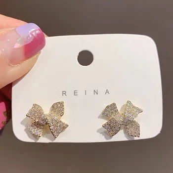 

Simple Bow Ear Stud Fashion Small Delicacy Earrings Elegant