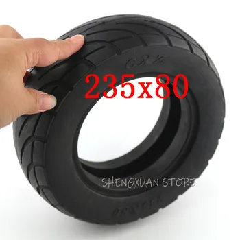 

NEWEST High quality 235*80 Solid Tires Scooter Skateboard Tyre Shock Absorber tubelessTyre Damping Rubber Tyres Wheels 235x80