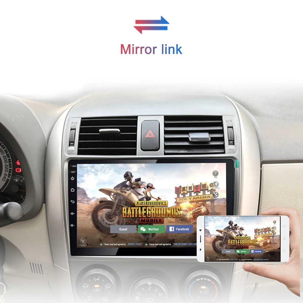 " Android 9,1 Автомагнитола MP5 плеер авторадио для Toyota Corolla 2007 2008 2009 2010 2011 Автомобильный мультимедийный видео плеер gps