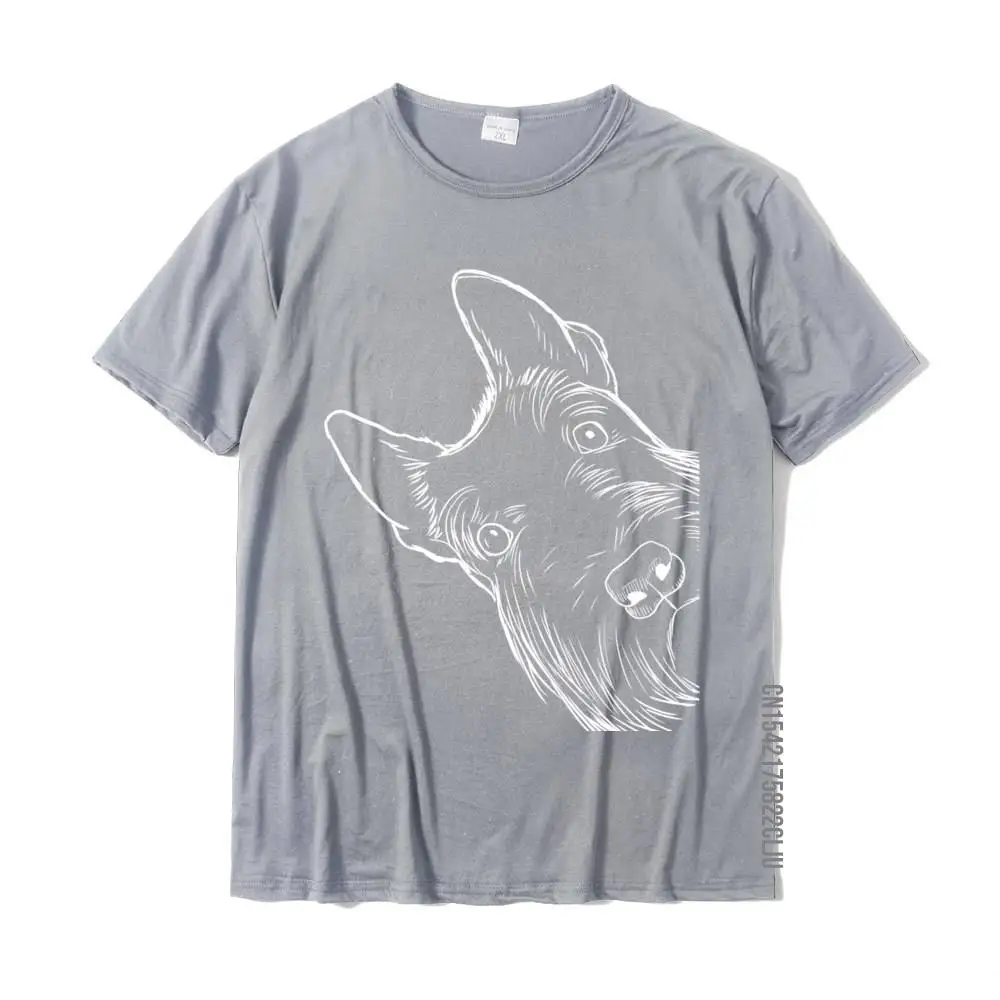Slim Fit New Arrival Europe Tops Shirt Round Neck Summer/Autumn 100% Cotton Short Sleeve Top T-shirts for Men Personalized Tees Funny Scottie Dog Scottish Terrier Pullover Hoodie__31933 grey