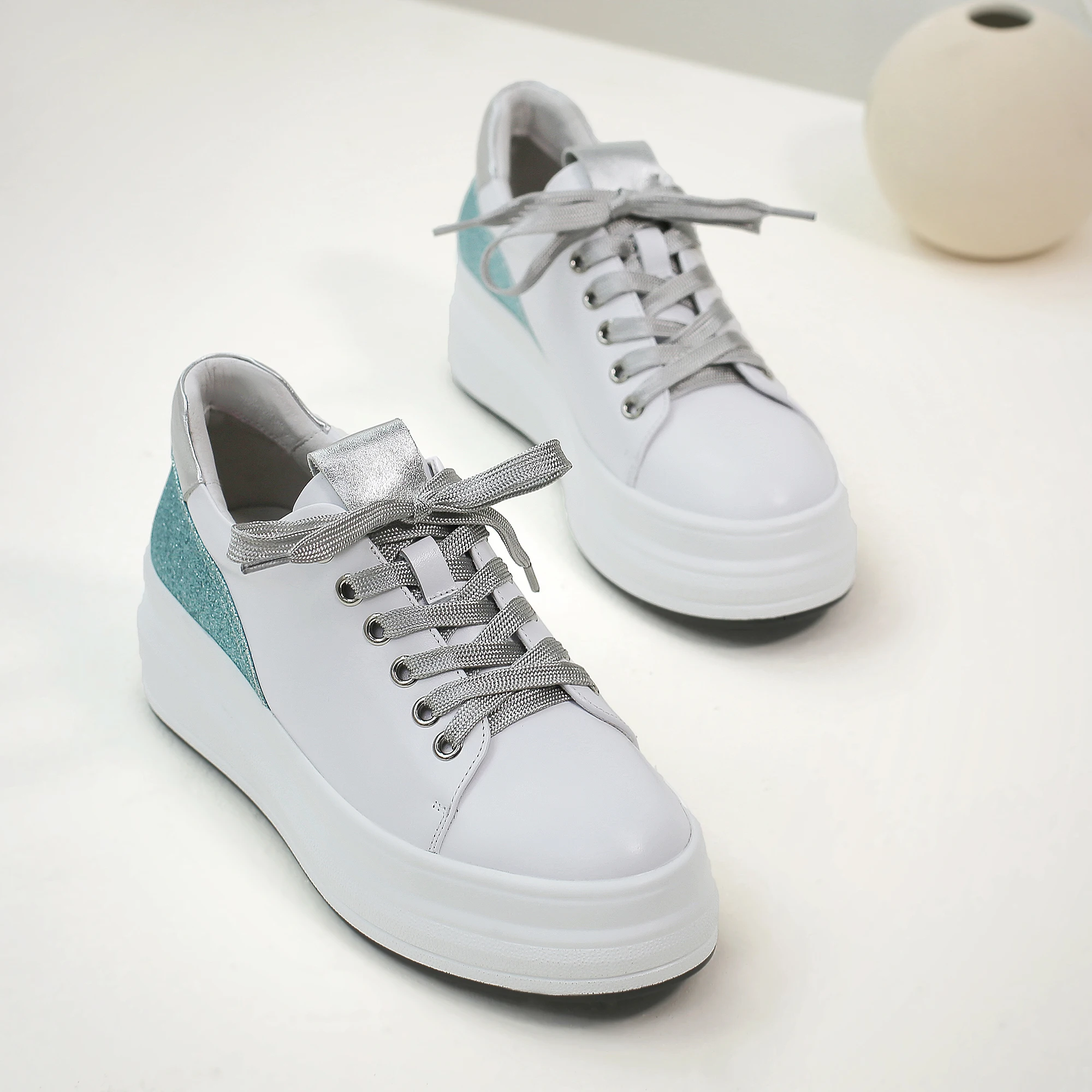 

Plus size 42 women's genuine leather platform flats oxfords leisure soft comfortable sneakers leisure espadrilles casual shoes