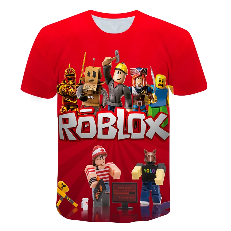 Футболки Robloxing с рисунком для мальчиков и девочек детская футболка 3D крутая
