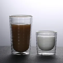 Термостойкая чашка для чая Nespresso кофейная чашка с двойными стенками Стеклянная кофейная кружка прозрачная Изолированная чашка для эспрессо бессвинцовое термальное стекло