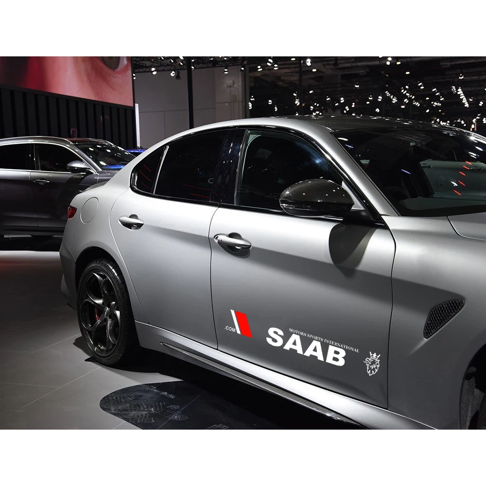 Автомобильные боковые наклейки на кузов для SAAB 93 95 Saab 03-10 9-3 9-5 93 95 9000 900 428 эмблема аксессуары авто-Стайлинг 2 шт