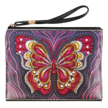 

DIY Butterfly Special Shaped Diamond Painting Wristlet Wallet Women Clutch