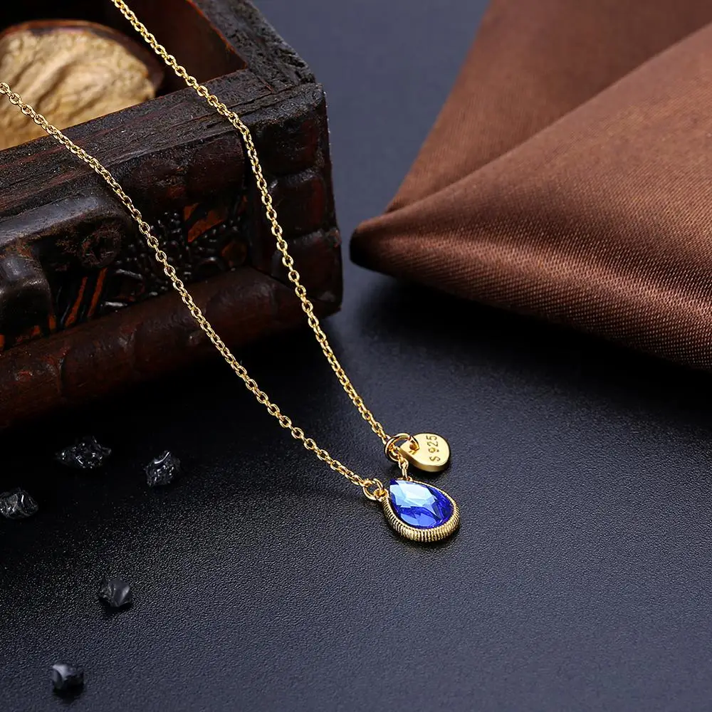 Ожерелье женское из серебра 925 пробы с кристаллами Swarovski|Ожерелья| |