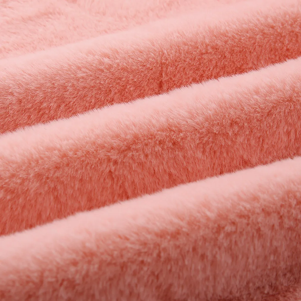 Winter Women Faux Fur Coat Solid Long Sleeve Jacket Cardigan Pock Overcoat Warm Outwear Yellow Pink Blue Wine Black Fur Coat
