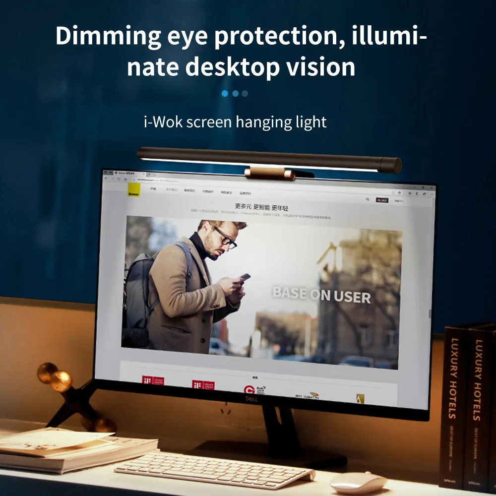 

5W Adjustable Led Computer Screen Desktop Lamp Office Non Flickering Aluminum Monitor Light Durable Eye Protection