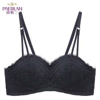 

PAERLAN Comfortable Push Up Seamless Sexy Lace Adjustable Bra Breast 1/2 Half Cup Wire Free On Wedding Dress Underwear