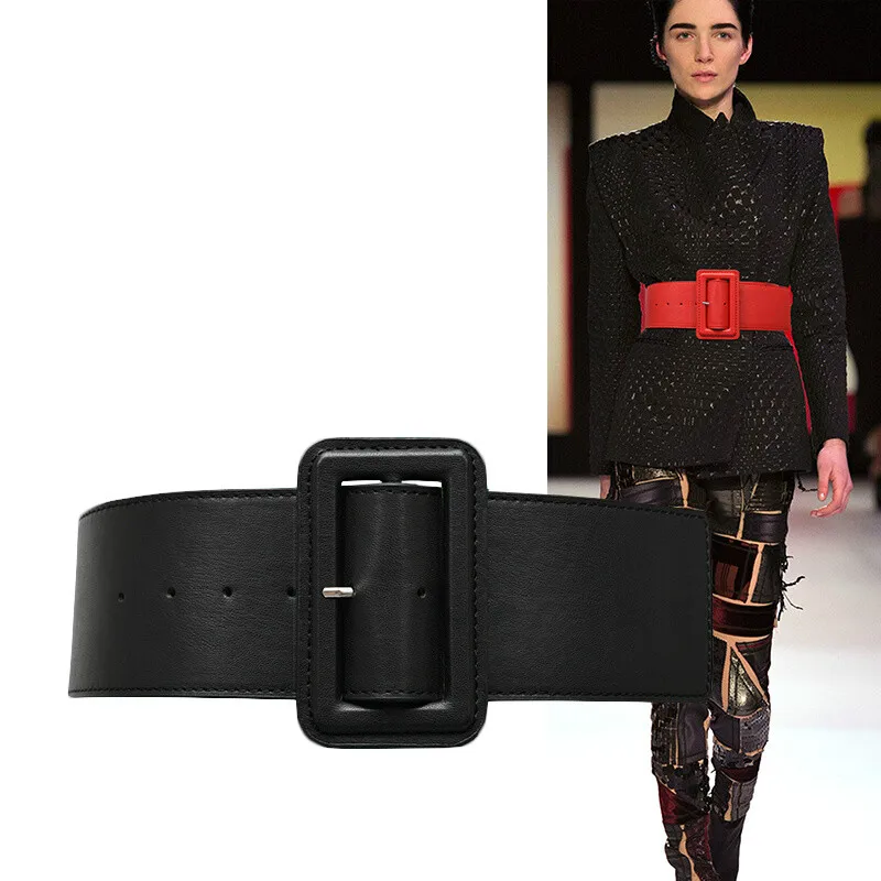

H3477 Simple Women Wide Waist Belt Girl Casual Korean Solid Color Easy Waist Seal Lady High Quality Fashion Vintage Cummerbunds