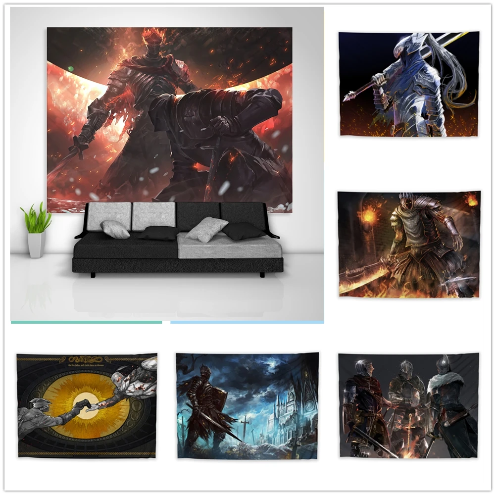 

Dark Souls Protagaonist Abysswalker Tapestry Art Wall Hanging Sofa Table Bed Cover Home Decor Dorm Gift