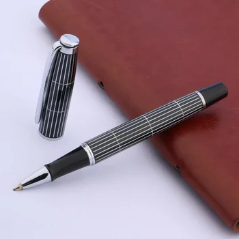 

BAOER black Straight decoration silver Trim Roller ball Pen