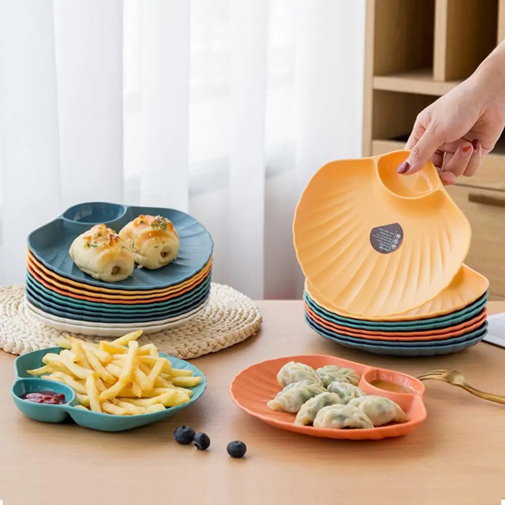 Desktop Receive Dish Kitchen Plate Shall Shape Unbreakable Portable Cake Fruit Dessert Tableware Tray Kitchen Accessory