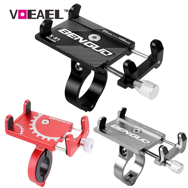 

Aluminum Alloy Bicycle Phone Holder Motorcycle Handlebar Mount for 3.5-6.2" Smart Phone for iPhone Xs Max Xr X 8 Samsung Xiaomi