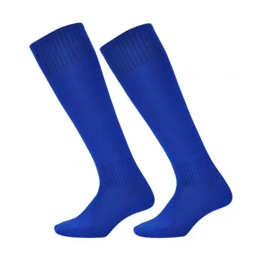 Одноцветные носки для велоспорта для взрослых и подростков, спортивные мужские носки без пятки для бега и футбола - Цвет: Синий
