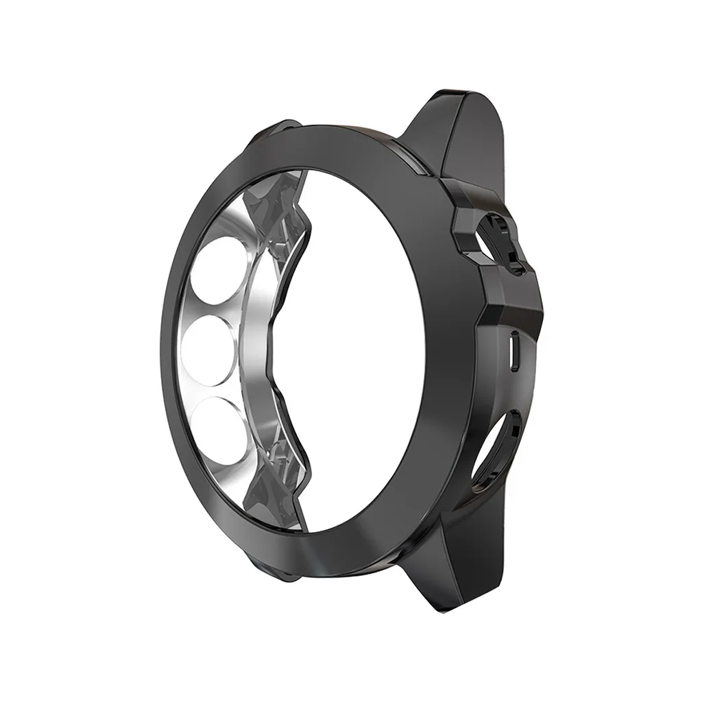 Ouhaobin Smart Accessories Case Cover For Garmin Fenix 5X Watch Electroplate Replacement TPU Case Shell Protector 930#2