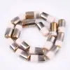 17pcs/strand Half Electroplate Glass Beads Strands Column for Jewelry Making Bracelet DIY 19.5~20x10mm Hole 1.4mm ► Photo 2/6