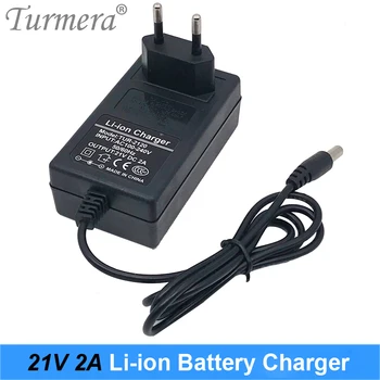 

Turmera 21V 2A Charger for 18V Screwdriver Shurik Battery DC 5.5*2.1mm with Indicator for Vacuum Cleaner and 5s Battery Pack Use
