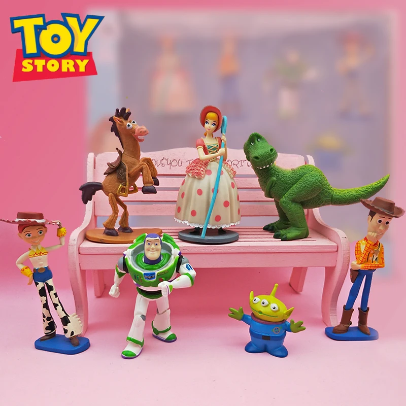 

7piece/pack 4-8cm 2019 Toy Story 4 PVC set Action Figure Toy Woody's girlfriend shepherdess Figures Model Doll