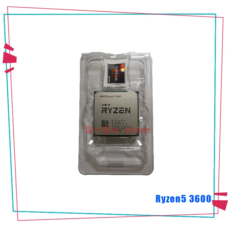 Процессор AMD Ryzen 5 3600 R5 3600 3,6 ГГц шестиядерный процессор с двенадцатью потоками процессор 7нм 65 Вт L3 = 32 м 100-000000031 разъем AM4 с вентилятором