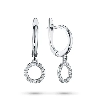 

Earrings in white gold with a diamond