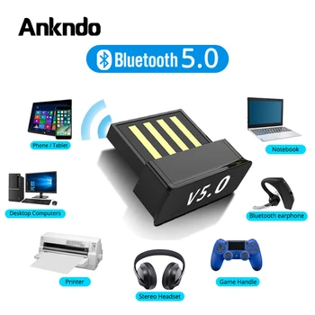 

USB Bluetooth Adapters BT 5.0 USB Wireless Computer Adapter Audio Receiver Transmitter Dongles Laptop Earphone BLE Mini Sender