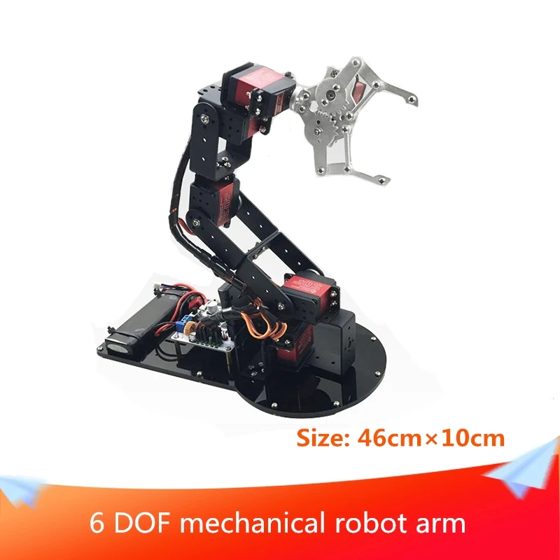 6 DOF механическая рука робота 3D вращающаяся механическая рука полностью металлическая конструкция кронштейн и может использоваться с рулевым редуктором MG996R