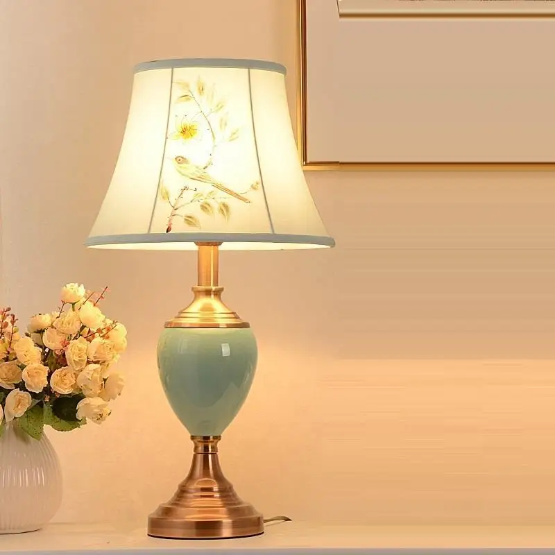 Lampada Da Tavolo Abajour Хрустальный Европейский арт прикроватный абажур кварто деко Lampara De Mesa Para El Dormitorio настольная лампа