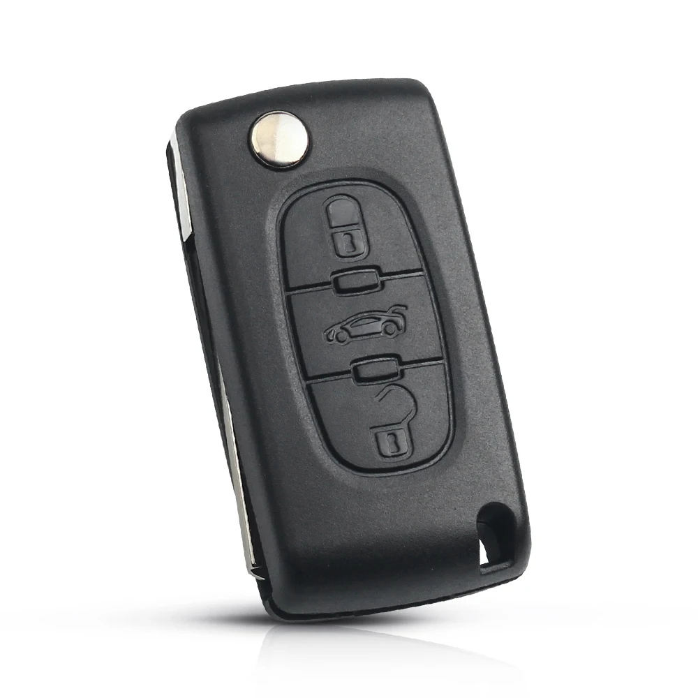 KEYYOU 433 МГц ID46 чип-ключ для автомобиля для peugeot 207 307 407 208 308 408 607 партнер дистанционный ключ 3 кнопки CE0536 с VA2 лезвие