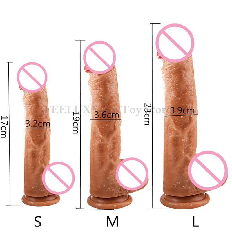 Skin Feel Realistic Dildo with Keel Real Soft Penis Dong for Women Masturbator G Spot Sex Toys Suction Cup Dildo
