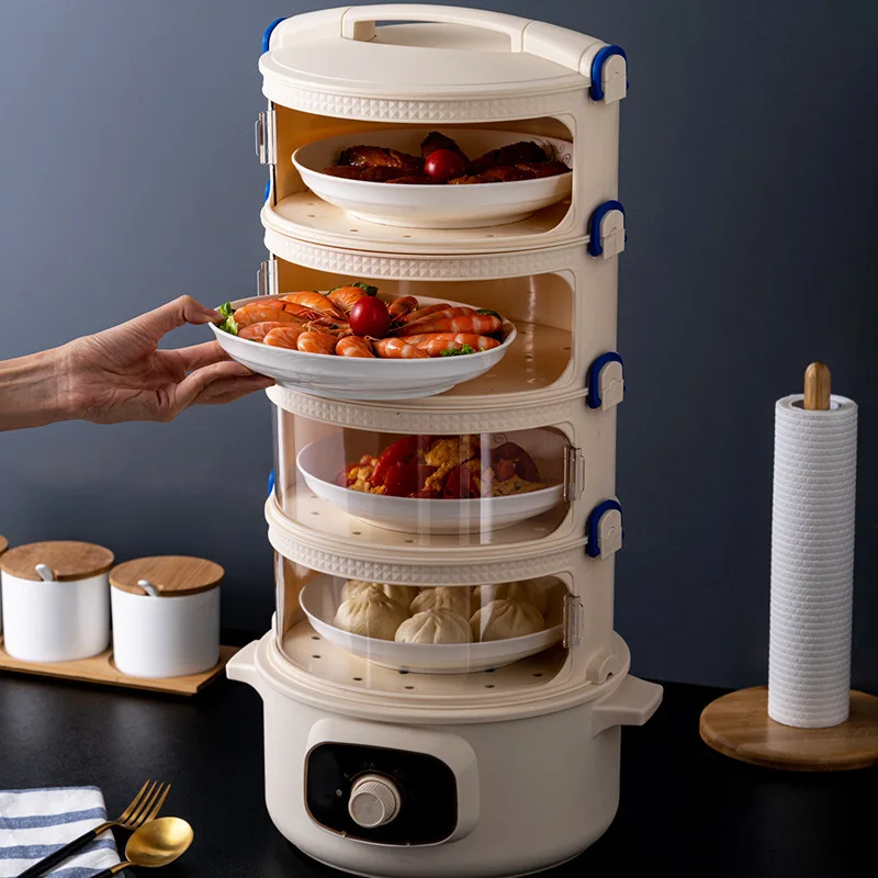 Kitchen Heating Rice Cover insulation dish cover Electric steamer Food cover insulation Dish heating steamer pot Cooker
