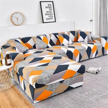 

1pc Geometric Sofa Cover Couch Cover Elastic Sofa Cover for Living Room Pets Corner L Shaped Chaise Longue Sofa Slipcover